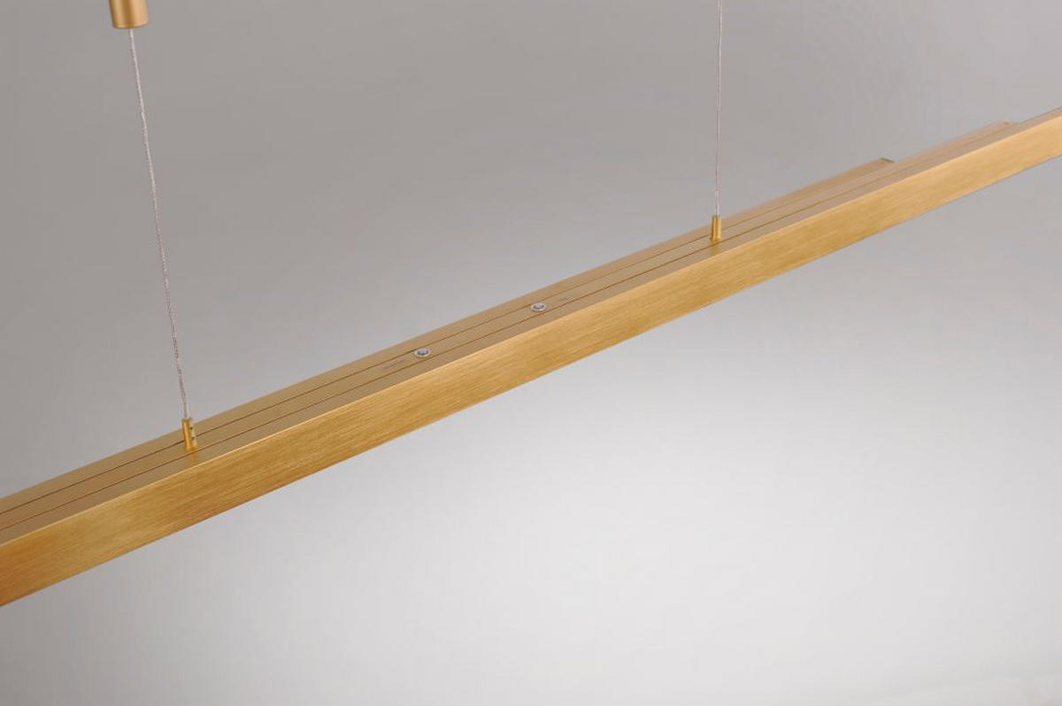 LED-HÄNGELEUCHTE 120-179/5,5/180 cm    - Messingfarben, Design, Metall (120-179/5,5/180cm) - Paul Neuhaus