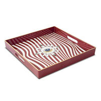 POSLUŽAVNIK DEKORATIVNI  - bijela/plava, Lifestyle, plastika (33/33/4cm)