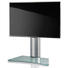 TV-RACK Klar, Silberfarben - Klar/Silberfarben, KONVENTIONELL, Glas/Metall (80/74/40cm)