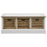 SITZBANK Pinie, Tanne furniert, teilmassiv Braun, Weiß - Braun/Weiß, Design, Holz (120/51/40,5cm) - Landscape