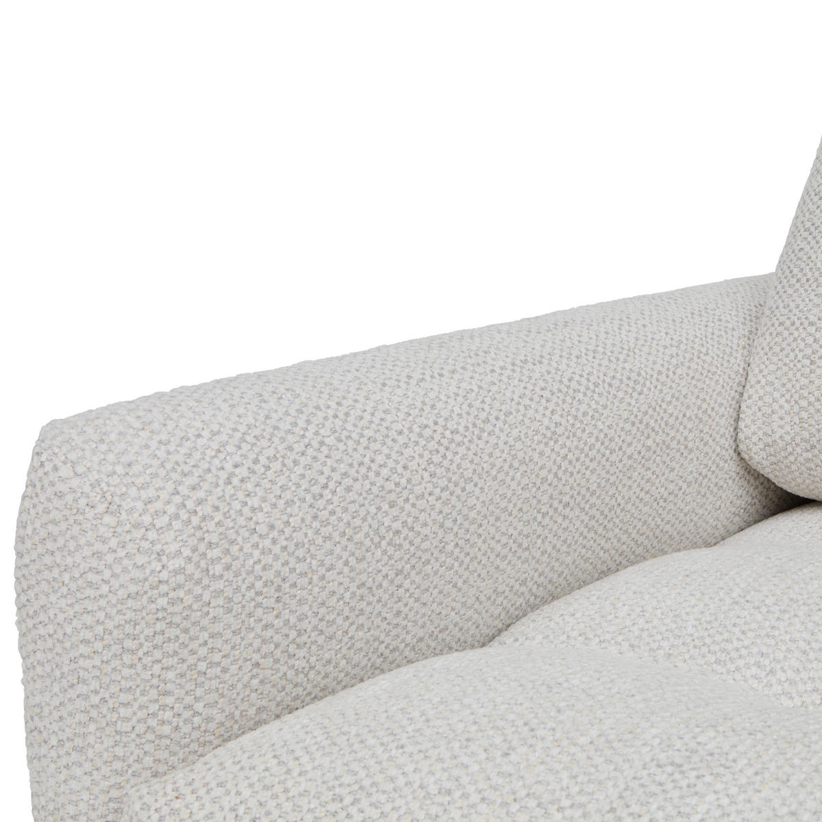 HÖRNSOFFA i chenille gråvit  - gråvit/svart, metall/textil (273/61-85/161cm) - MID.YOU