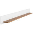 WANDBOARD Eiche furniert Weiß, Eichefarben  - Eichefarben/Weiß, MODERN, Holz/Holzwerkstoff (159/17/14cm) - Carryhome