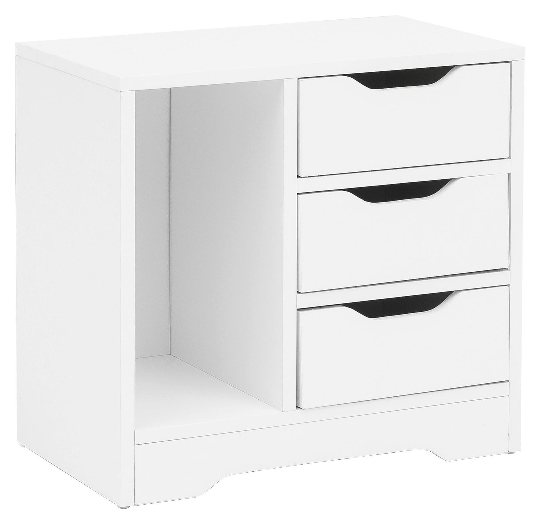 NACHTSCHRANK 49/50/30 cm  - Weiß, MODERN, Holzwerkstoff (49/50/30cm) - MID.YOU