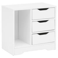 NOČNÝ STOLÍK, biela, 49/50/30 cm - biela, Modern, kompozitné drevo (49/50/30cm) - MID.YOU