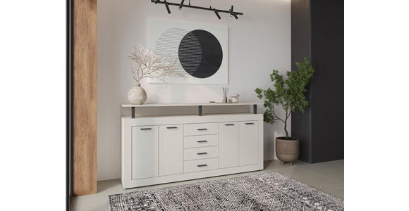 SIDEBOARD in 195/88/38 cm - Kaschmir/Anthrazit, Basics, Holzwerkstoff/Kunststoff (195/88/38cm) - Xora
