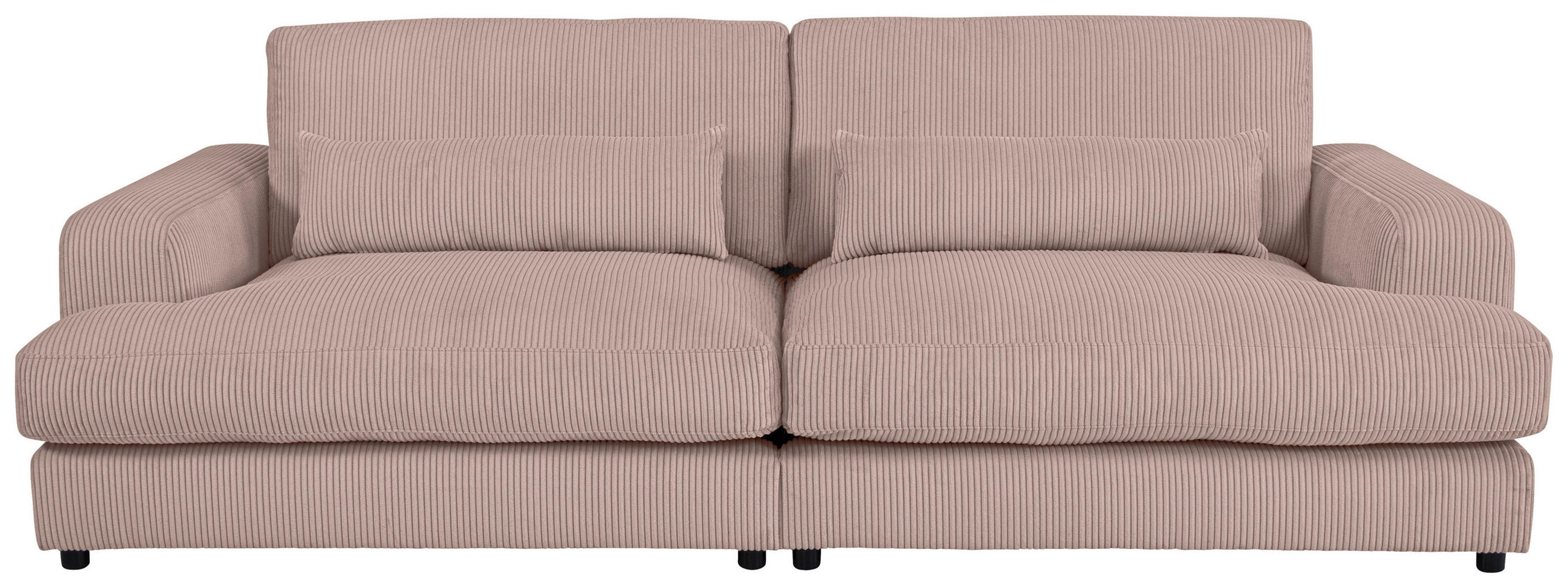 MEGASOFA Cord Rosa  - Schwarz/Rosa, MODERN, Kunststoff/Textil (260/85/112cm) - Lomoco
