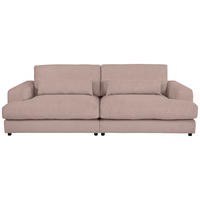MEGASOFA Cord Rosa  - Schwarz/Rosa, MODERN, Kunststoff/Textil (260/85/112cm) - Lomoco