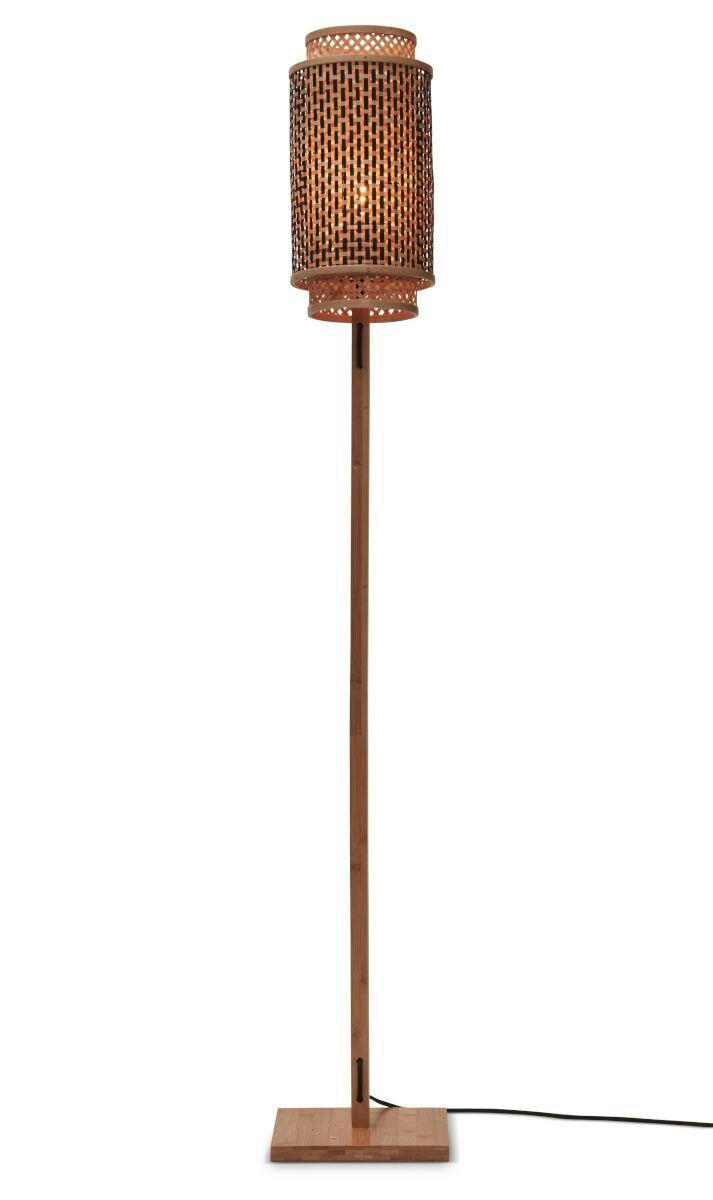 GOLVLAMPA GOOD&MOJO  20/145 cm    - svart/naturfärgad, Trend, trä (20/145cm) - Good & Mojo