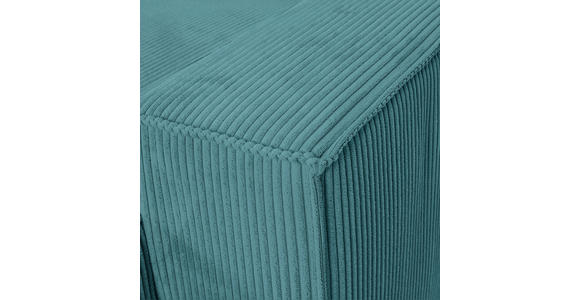 WOHNLANDSCHAFT  in Cord Petrol  - Petrol/Schwarz, KONVENTIONELL, Kunststoff/Textil (155/348/155cm) - Carryhome