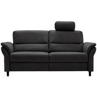 3-SITZER-SOFA Lederlook Schwarz  - Schwarz, MODERN, Holz/Textil (192/90/89cm) - Livetastic