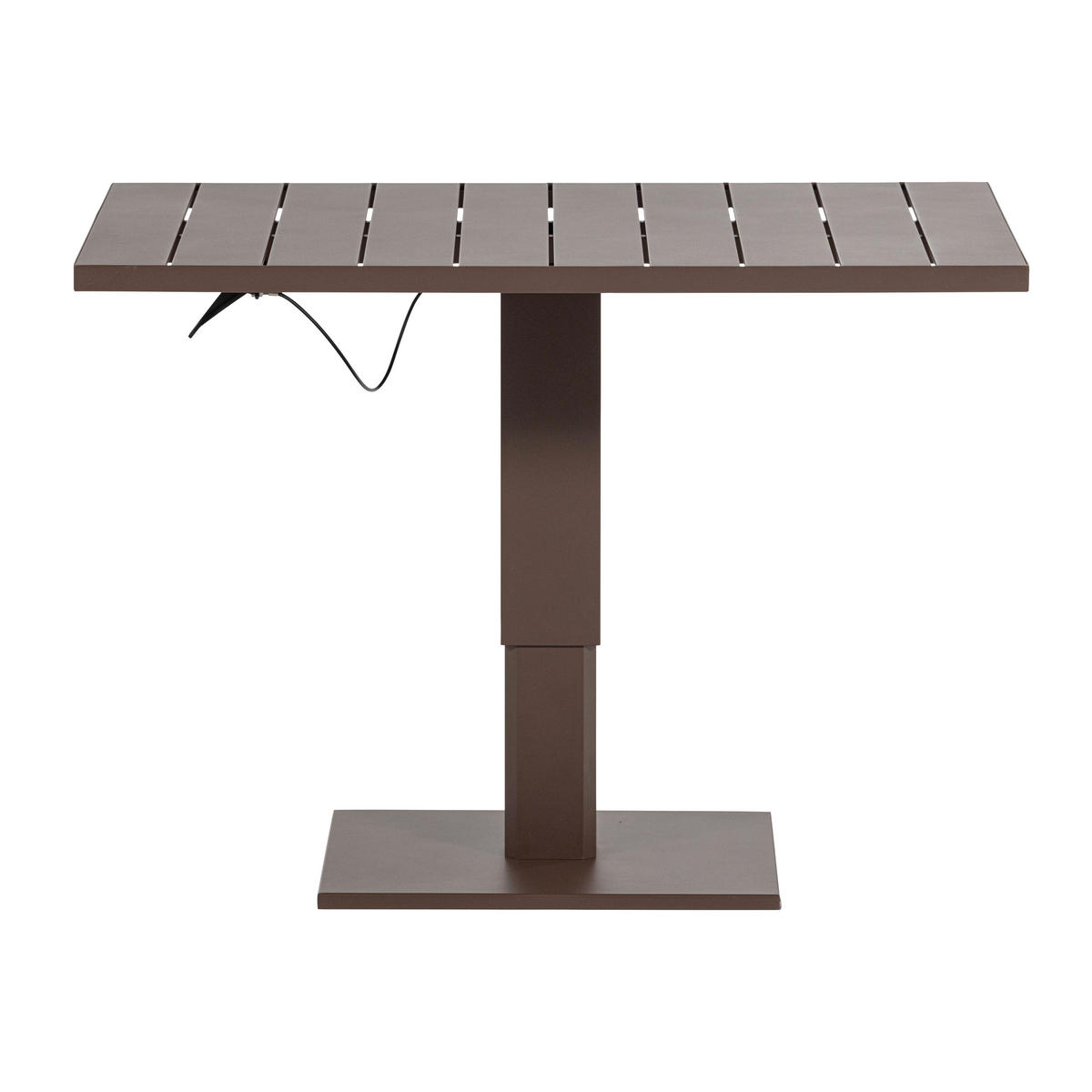 GARTENTISCH 100/80/52-77 cm Metall rechteckig  - Braun, MODERN, Metall (100/80/52-77cm) - Livetastic