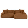 ECKSOFA in Flachgewebe Rostfarben  - Rostfarben/Schwarz, Konventionell, Kunststoff/Textil (274/174cm) - Carryhome