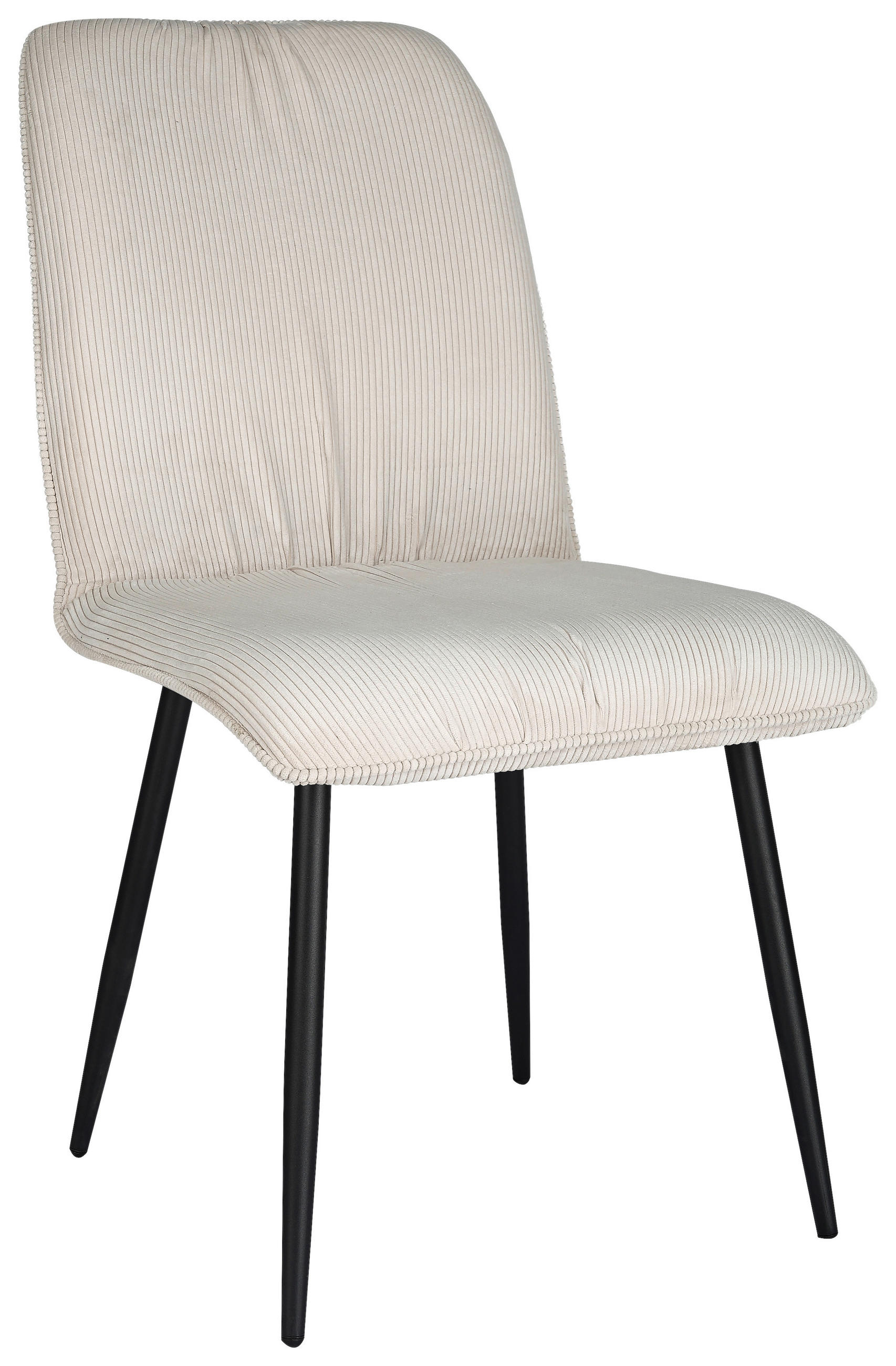 STOL, kovina, tekstil črna, bež  - črna/bež, Design, kovina/tekstil (49/90/61cm) - Stylife