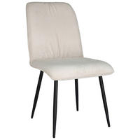 STOL, kovina, tekstil črna, bež  - črna/bež, Design, kovina/tekstil (49/90/61cm) - Stylife