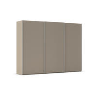 SCHWEBETÜRENSCHRANK 301/223/69 cm,  in Alufarben, Fango, 3 Tür(en)  - Fango/Alufarben, Basics, Holzwerkstoff/Metall (301/223/69cm) - Rauch Möbel