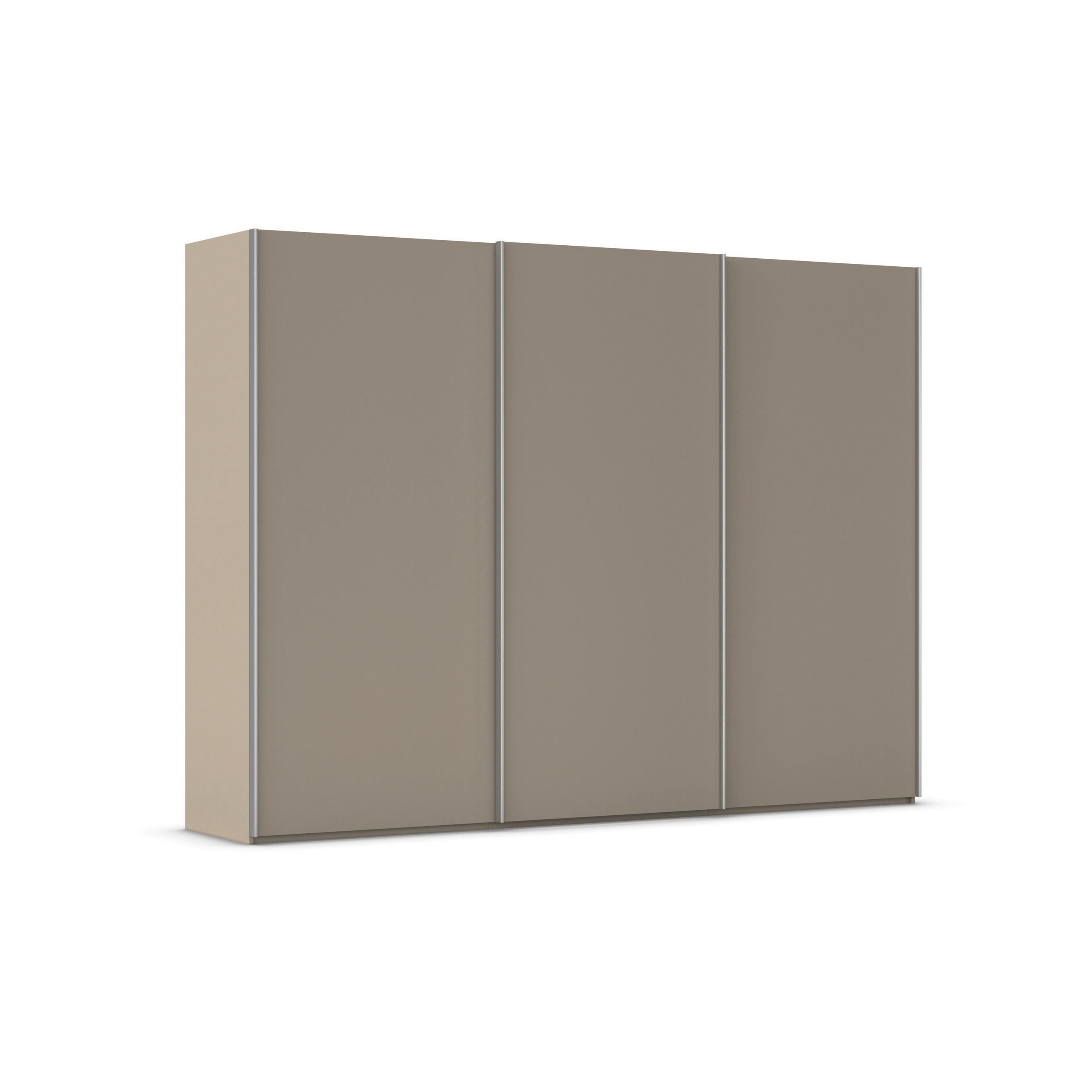 Rauch Möbel Schwebetürenschrank Taro Alu, Fango 301x223x69 cm