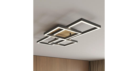 LED-DECKENLEUCHTE Worcester 70/38/7,5 cm  - Braun, Basics, Holz/Kunststoff (70/38/7,5cm) - Novel