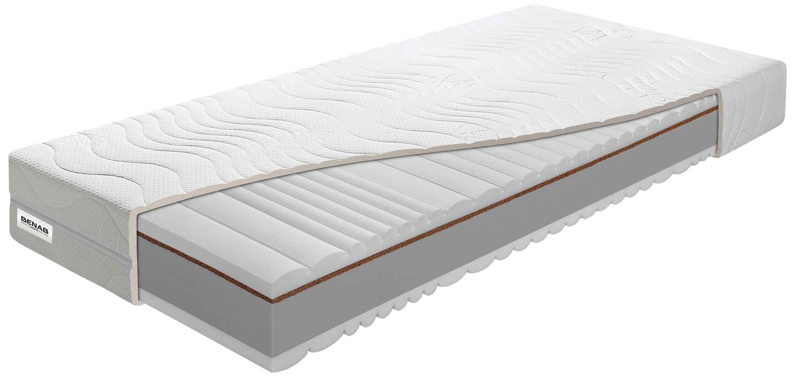 WENDEMATRATZE mit Kokosfaser 140/200 cm Höhe ca. 22 cm  - Weiß, LIFESTYLE, Textil (140/200cm) - MID.YOU