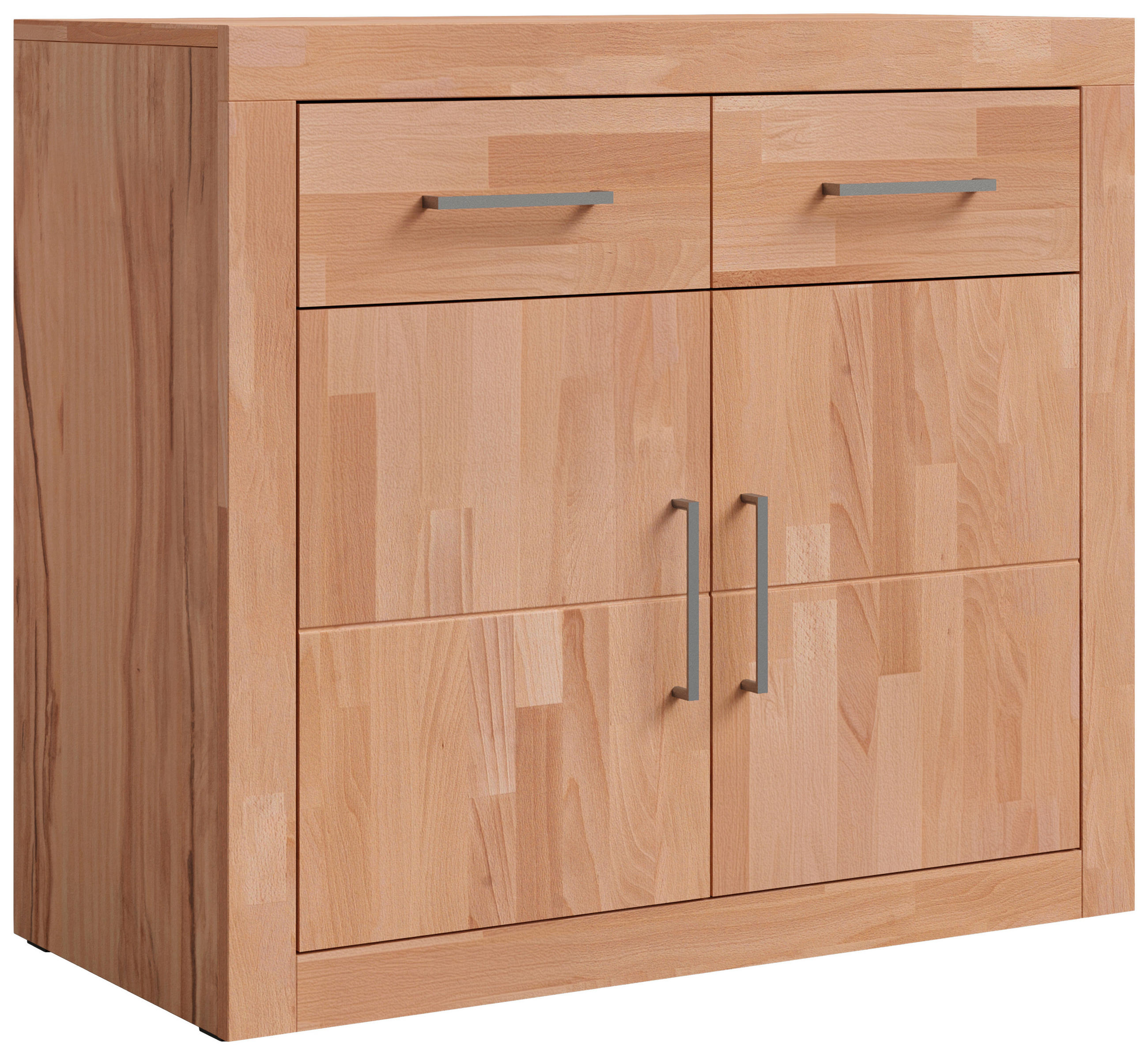KOMMODE YES  in 90/80/42 cm  - Silberfarben/Kernbuche, Natur, Holz/Holzwerkstoff (90/80/42cm) - Linea Natura