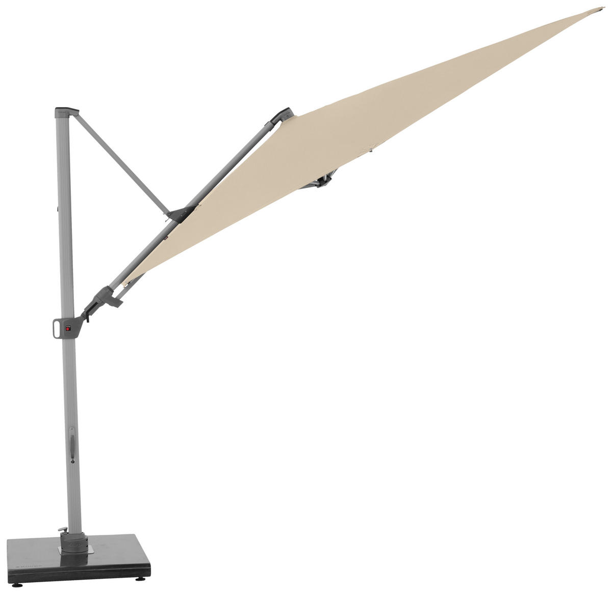 AMPELSCHIRM  275/275 cm  - Beige/Silberfarben, KONVENTIONELL, Textil/Metall (275/275cm) - KNIRPS