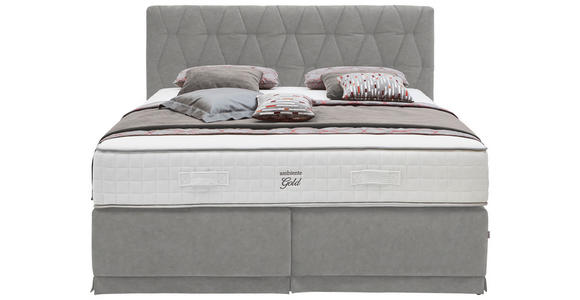 BOXSPRINGBETT 180/200 cm  in Grau  - Grau, KONVENTIONELL, Textil (180/200cm) - Ambiente