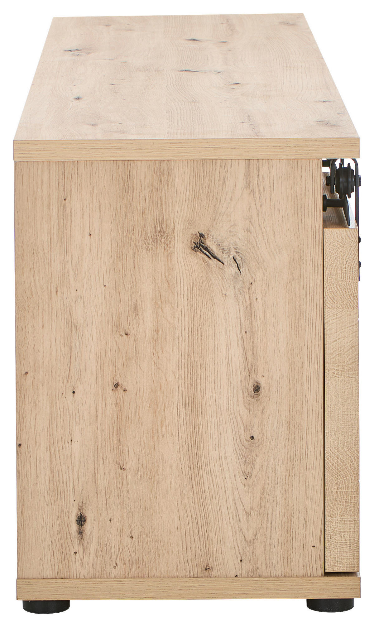 NÍZKA KOMODA, čierna, farba duba, 160/56/40 cm - čierna/farba duba, Lifestyle, kov/kompozitné drevo (160/56/40cm) - MID.YOU