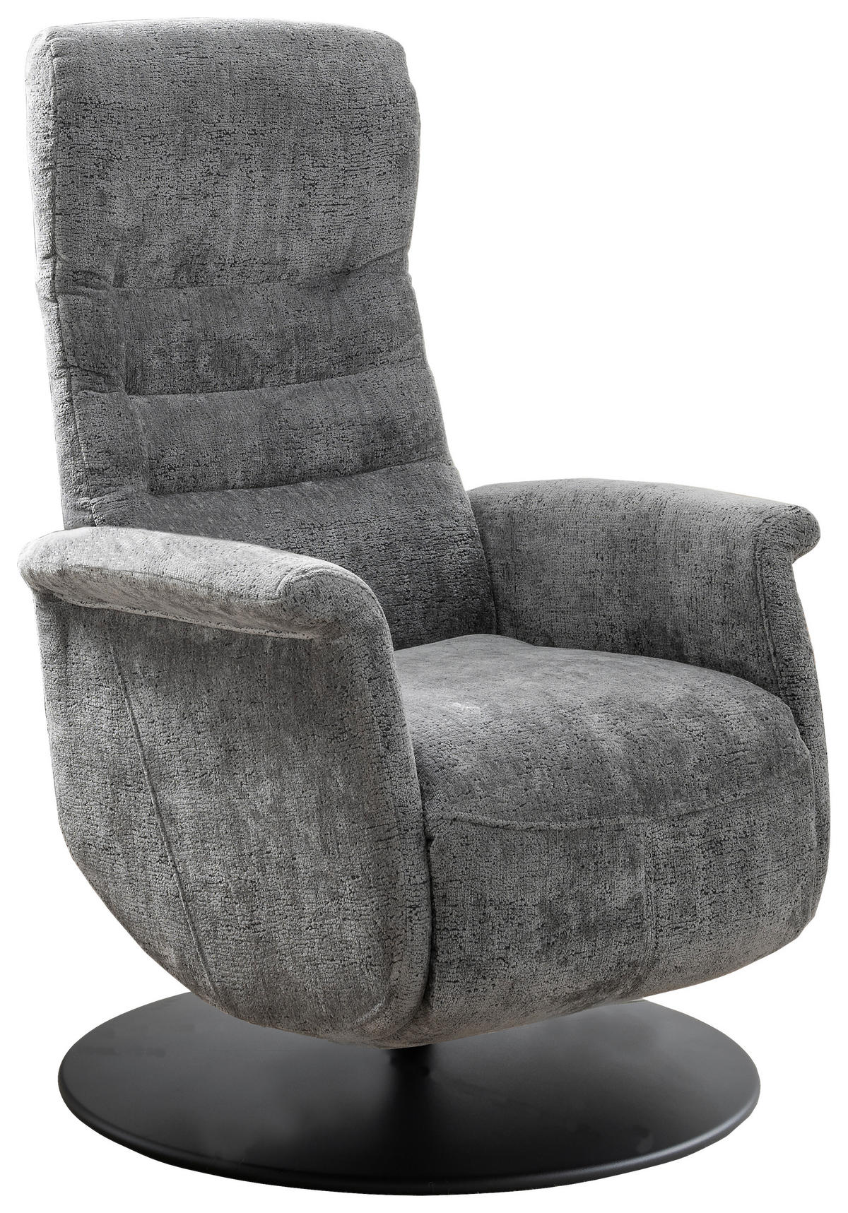RELAXSESSEL LATINA Kopfteilverstellung, Fußteilverstellung, Rücken echt    - Anthrazit/Schwarz, MODERN, Textil/Metall (72/118/85-165cm) - Livetastic