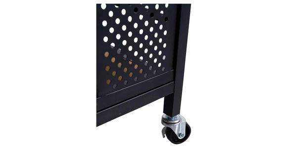 SERVIERWAGEN Naturfarben, Schwarz  - Schwarz/Naturfarben, Trend, Holzwerkstoff/Kunststoff (50/37/91cm) - Xora