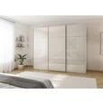 SCHWEBETÜRENSCHRANK 301/223/68 cm 3-türig Weiß, Champagner  - Champagner/Alufarben, KONVENTIONELL, Glas/Holzwerkstoff (301/223/68cm) - Novel