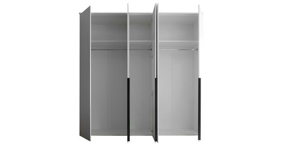 DREHTÜRENSCHRANK in Weiß - Schwarz/Weiß, MODERN, Glas/Holzwerkstoff (225/225/52cm) - Carryhome