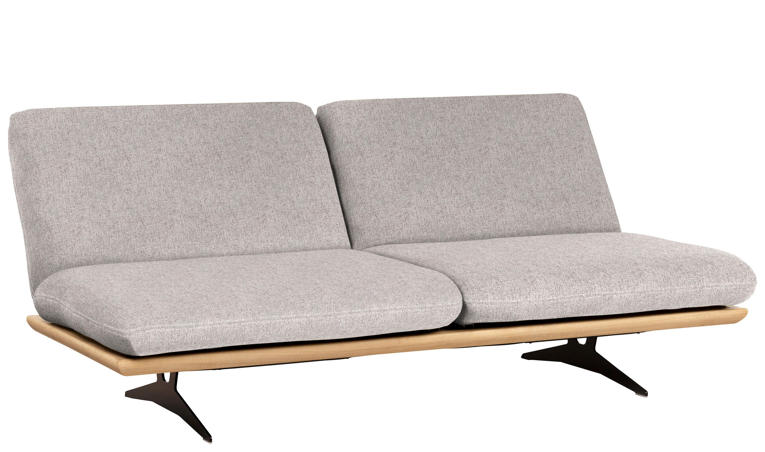 SCHLAFSOFA in Holz, Textil Hellgrau, Beige  - Beige/Hellgrau, Design, Holz/Textil (204/92/90cm) - Dieter Knoll