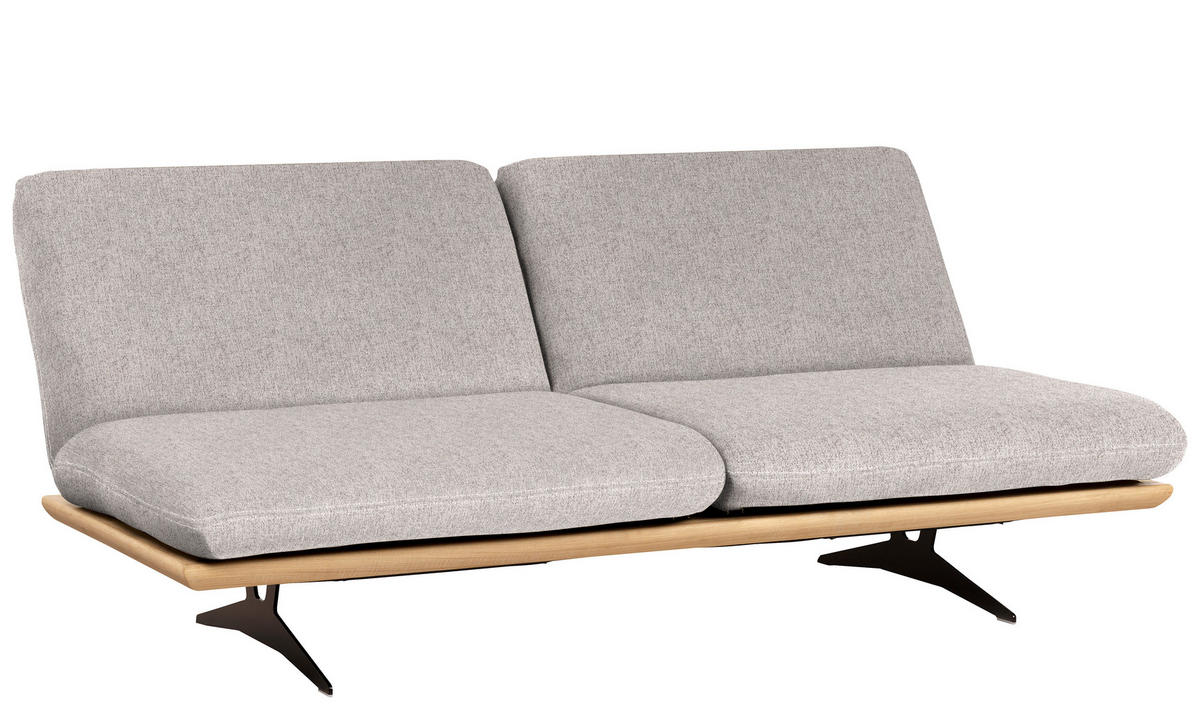 SCHLAFSOFA in Holz, Textil Hellgrau, Beige  - Beige/Hellgrau, Design, Holz/Textil (204/92/90cm) - Dieter Knoll