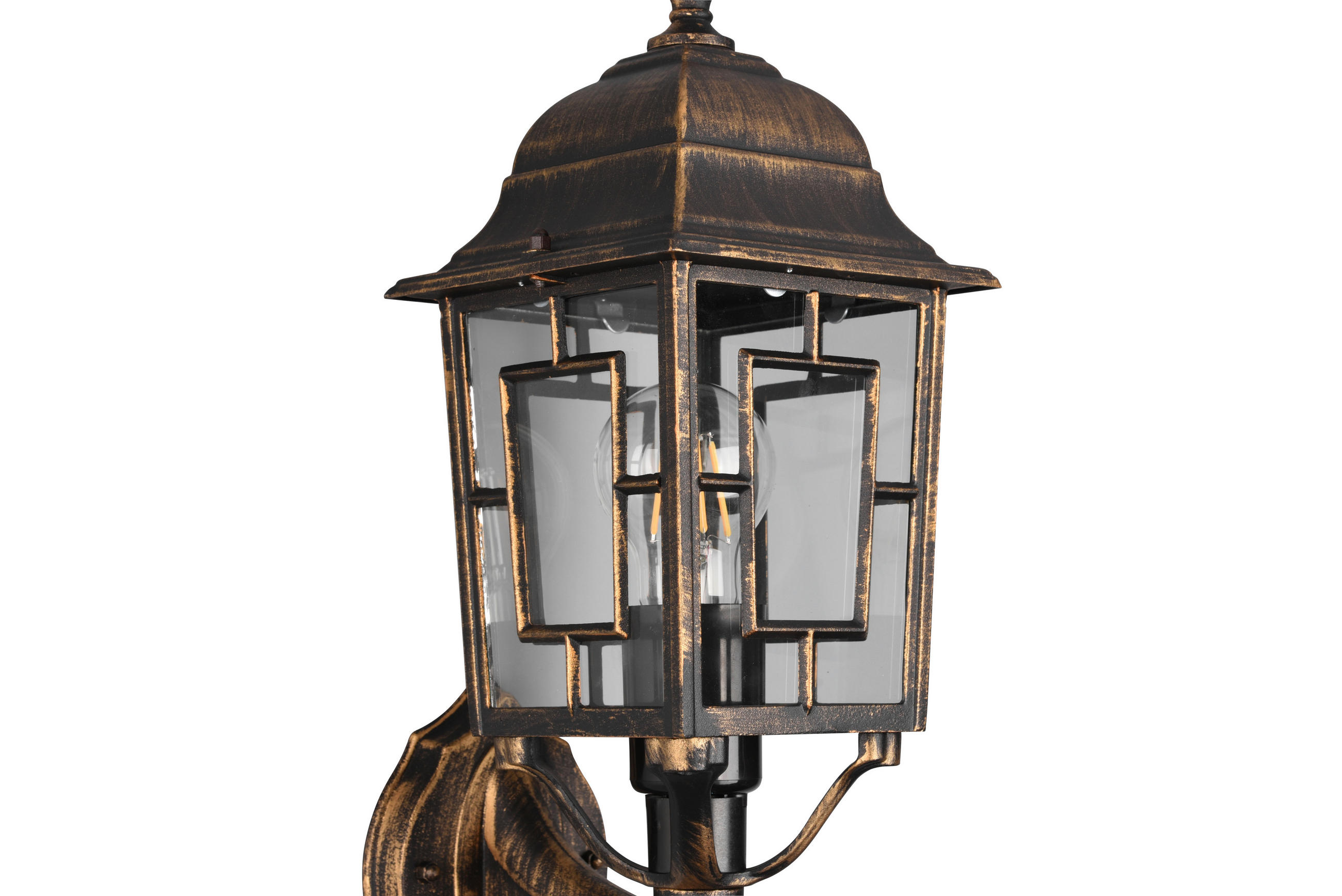 AUSSENWANDLEUCHTE - Rostfarben/Transparent, Konventionell, Glas/Metall (15/19,5/41,5cm) - Trio Leuchten
