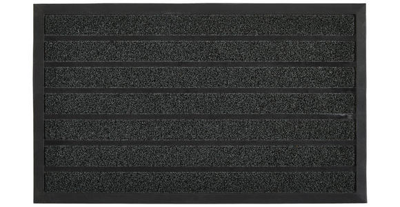 SCHMUTZFANGMATTE  45/75 cm  Schwarz  - Schwarz, KONVENTIONELL, Kunststoff (45/75cm) - Esposa