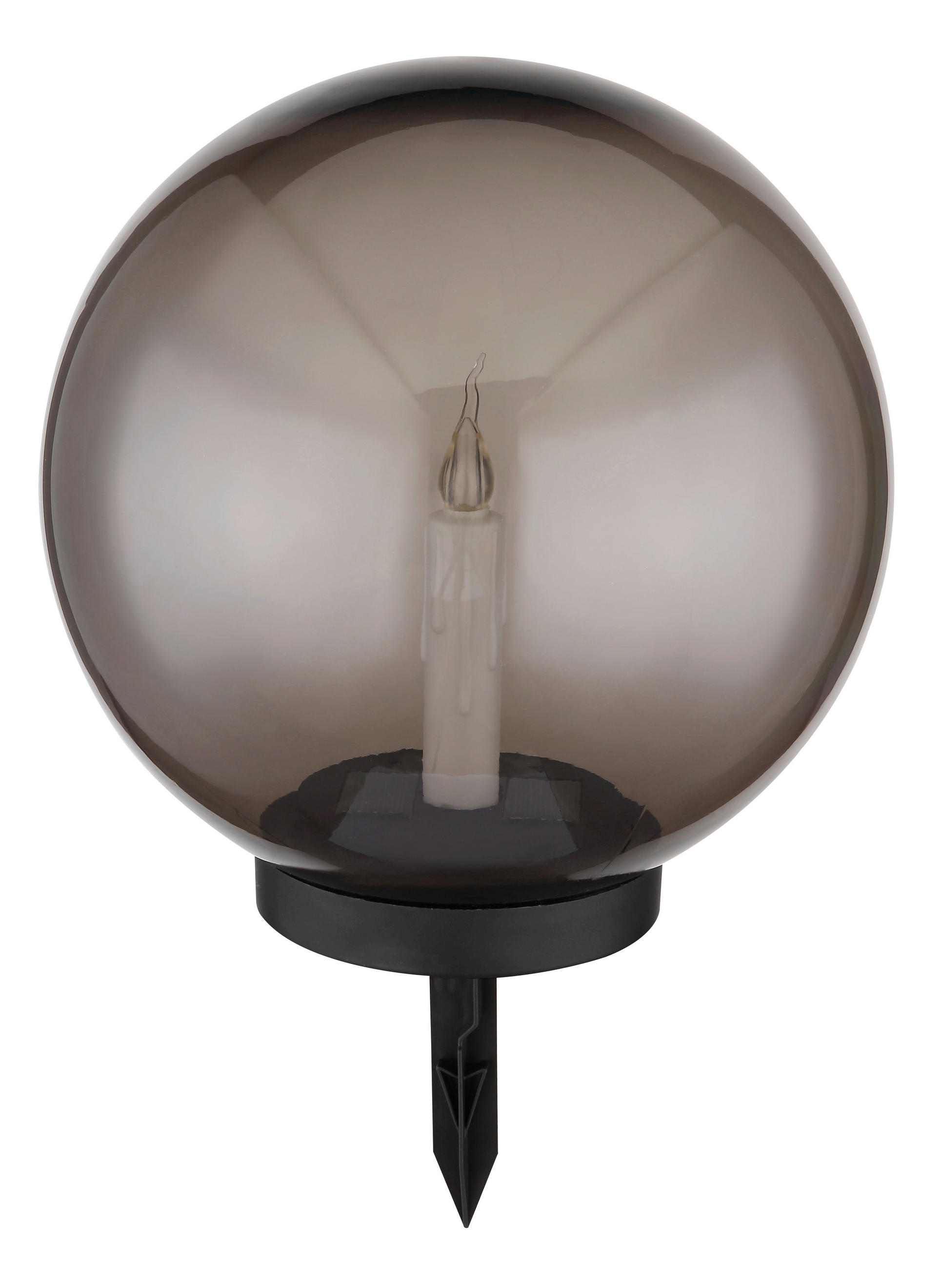 SVJETILJKA SOLARNA  - siva/crna, Basics, plastika (25/38,5cm) - Globo