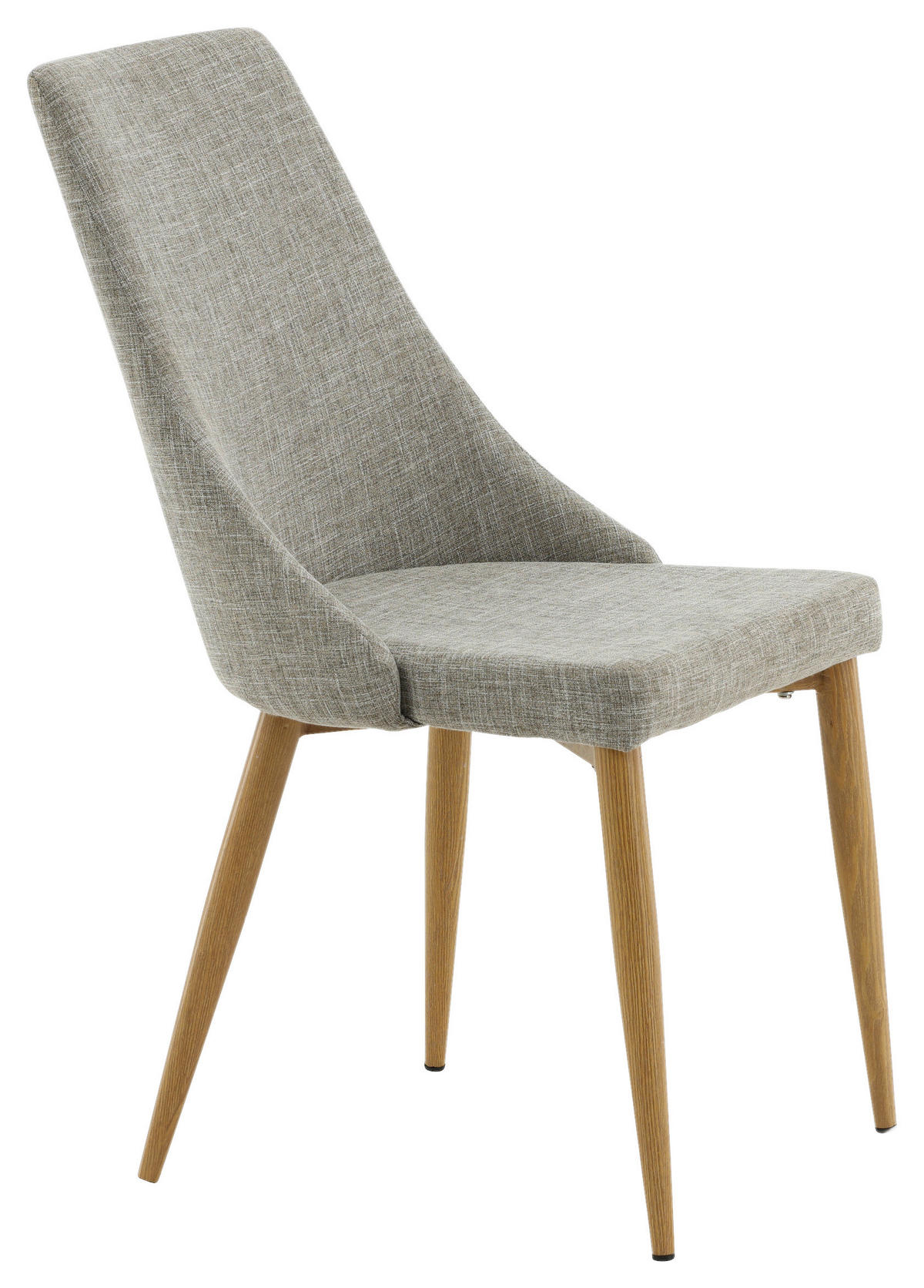 STUHL-SET 2 Stück  in Stahl Textilgeflecht  - Beige/Hellgrau, Design, Textil/Metall (46.5/91/63cm) - Livetastic