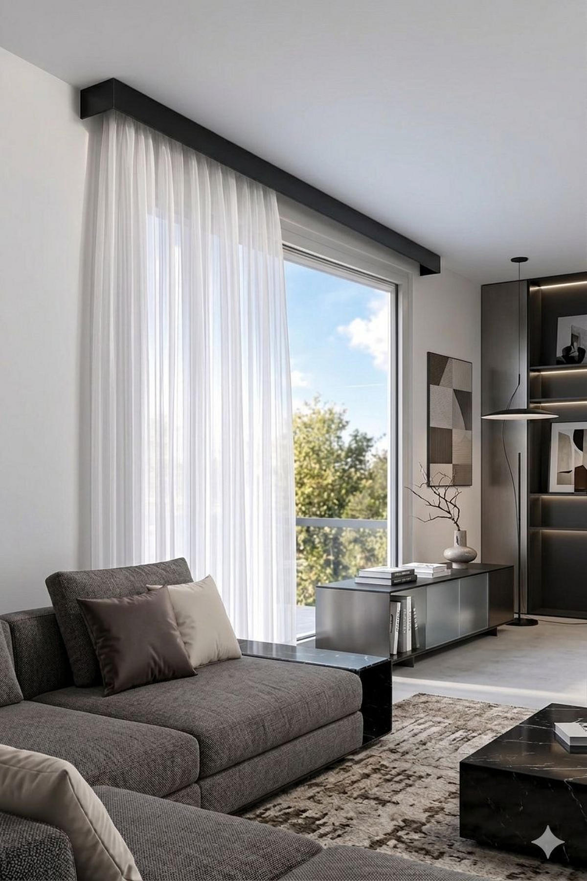 ŠINA ZA ZAVESU crna metal  - crna, Osnovno, metal (200cm) - Homeware