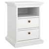 NACHTSCHRANK 43,6/58,8/40 cm  - Messingfarben/Weiß, MODERN, Holzwerkstoff/Metall (43,6/58,8/40cm) - MID.YOU