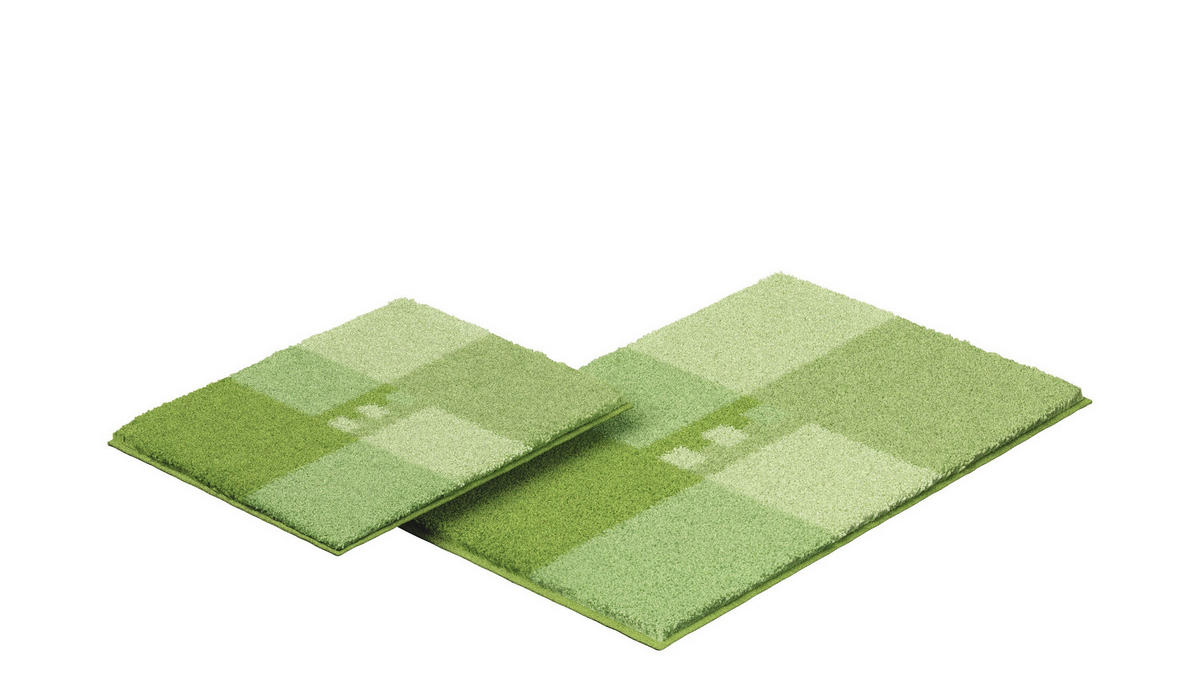 BADEMATTENSET Grund Grün 40x50/50x80 cm  - Grün, Basics, Kunststoff/Textil (40x50/50x80cm) - Grund