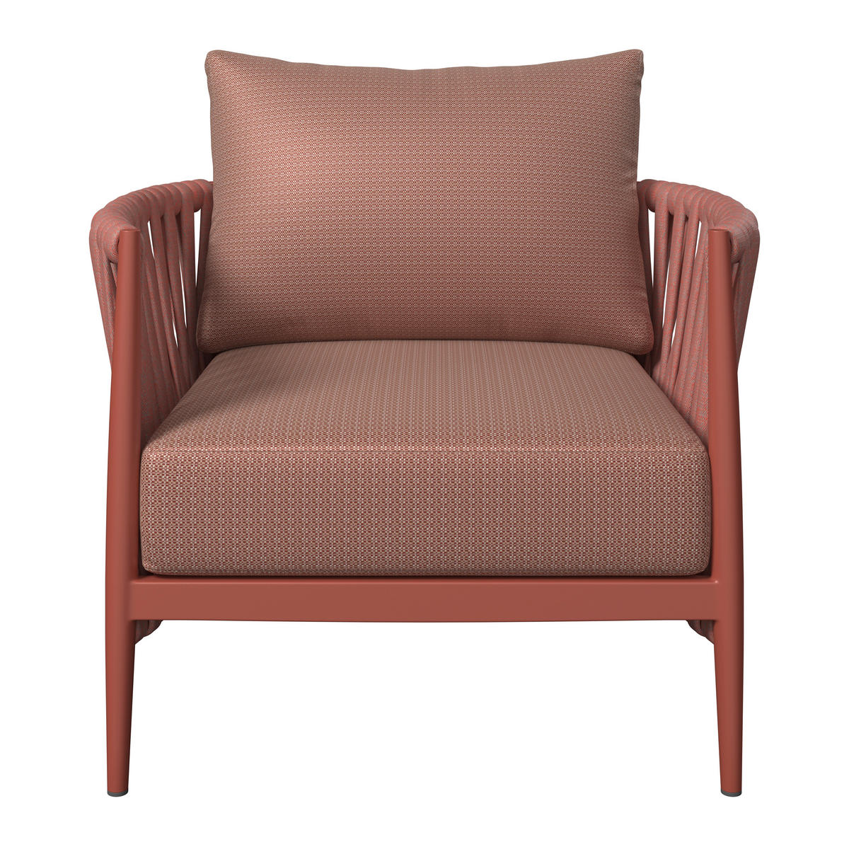 LOUNGESESSEL Rot Aluminium  - Rot, Design, Textil/Metall (91/68/81cm) - Amatio