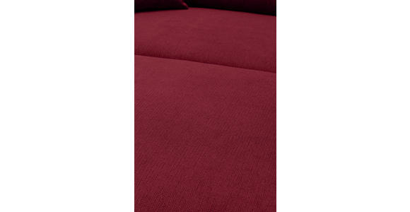 ECKSOFA  in Webstoff Dunkelrot  196/304 cm  - Schwarz/Dunkelrot, KONVENTIONELL, Textil/Metall (196/304cm) - Hom`in