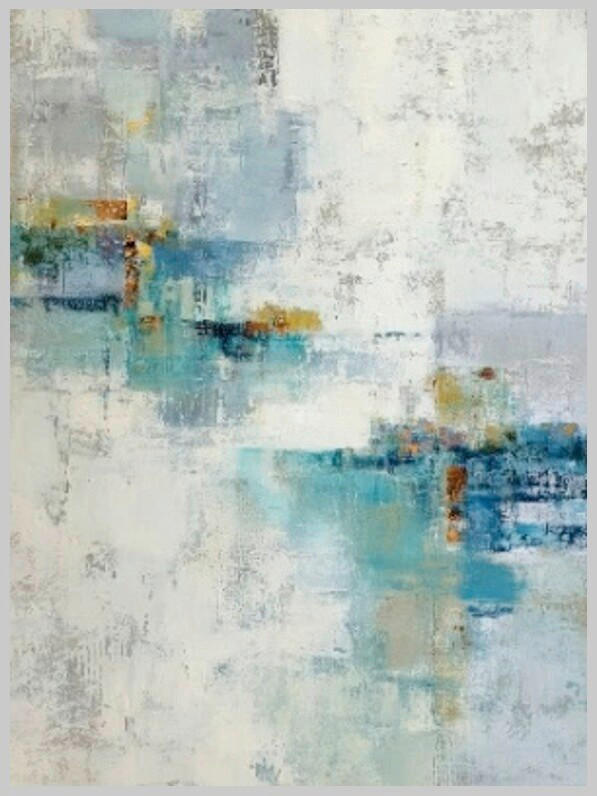 Euroart Leinwandbild Neutral Teal II Mehrfarbig 90x120 cm