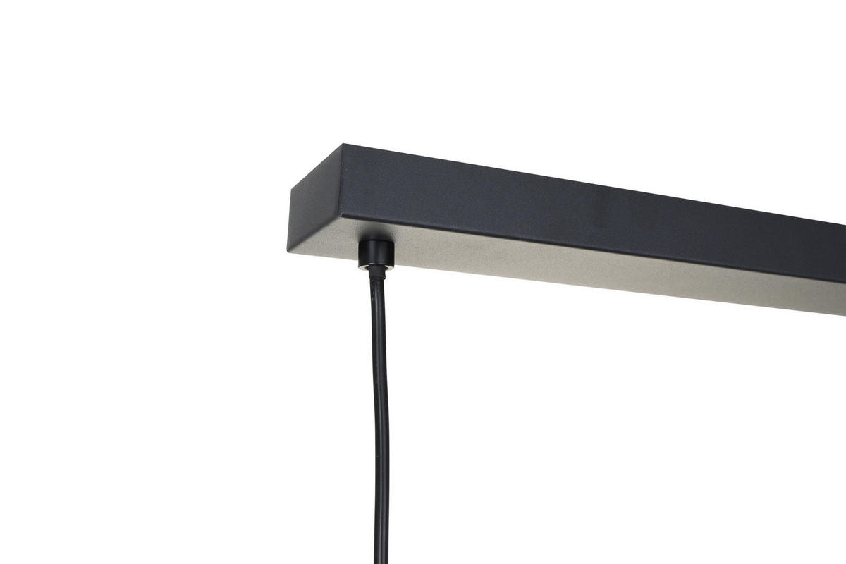 HÄNGELEUCHTE 95/15/120 cm  - Schwarz/Grau, Trend, Glas/Metall (95/15/120cm) - Novel