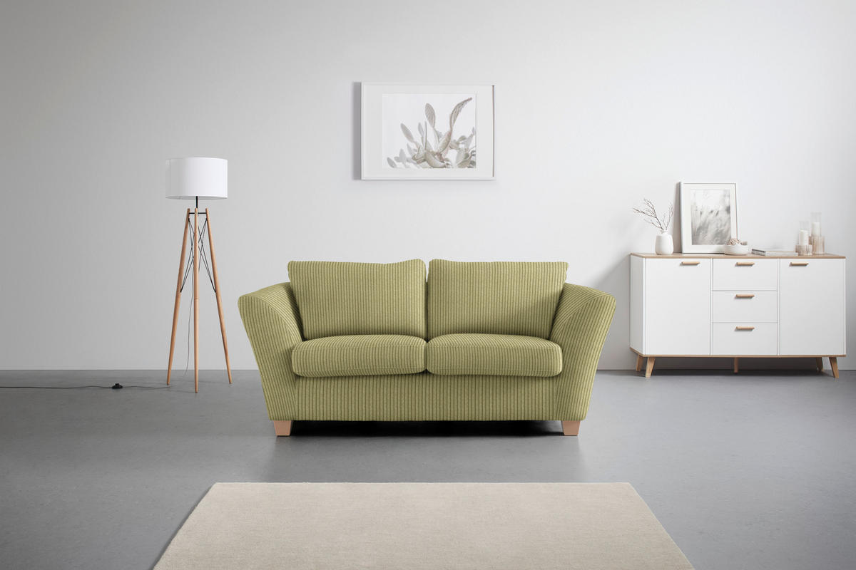 2-SITS SOFFA i textil lime  - lime/naturfärgad, trä/textil (190/70-85/95cm) - MID.YOU