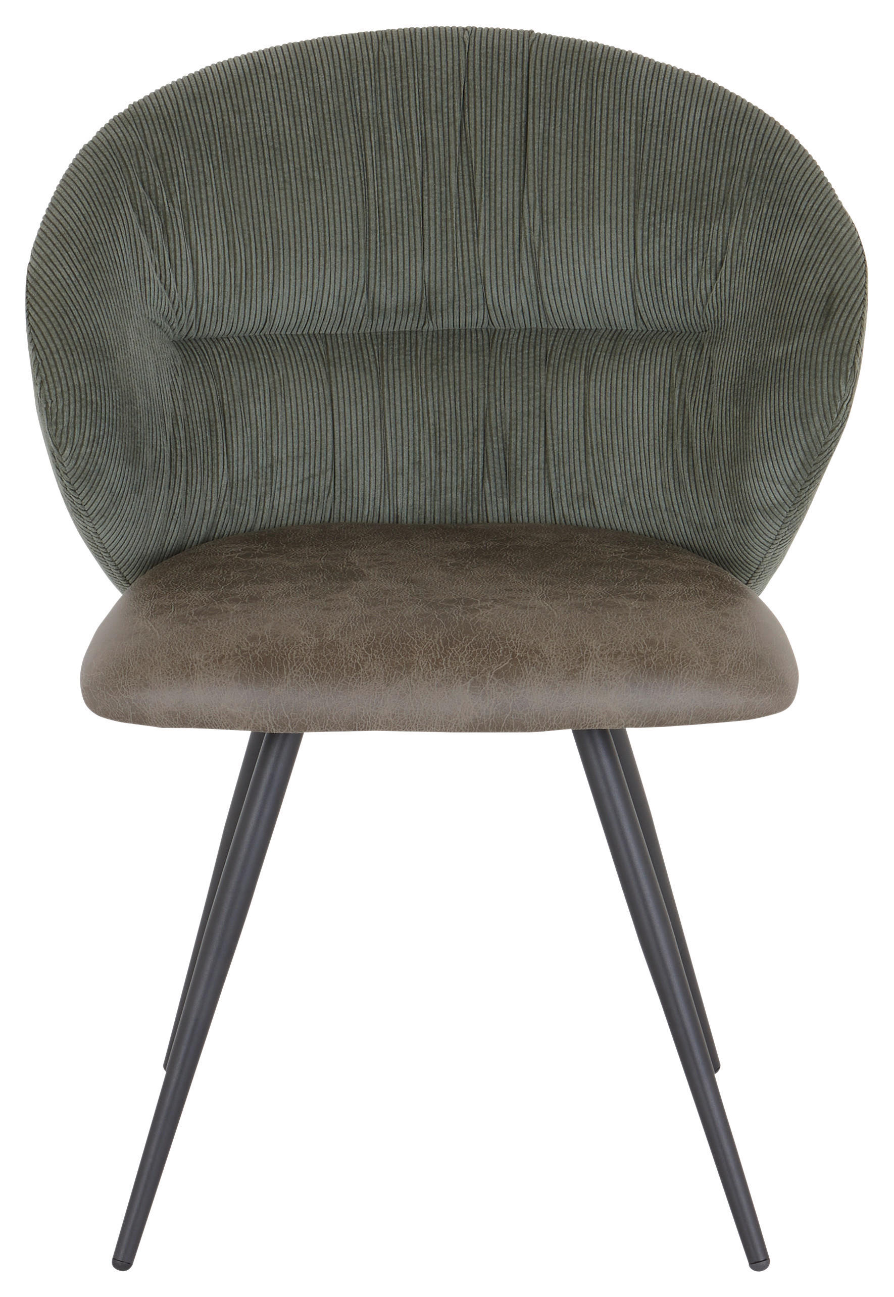 SCAUN in metal, textil verde închis