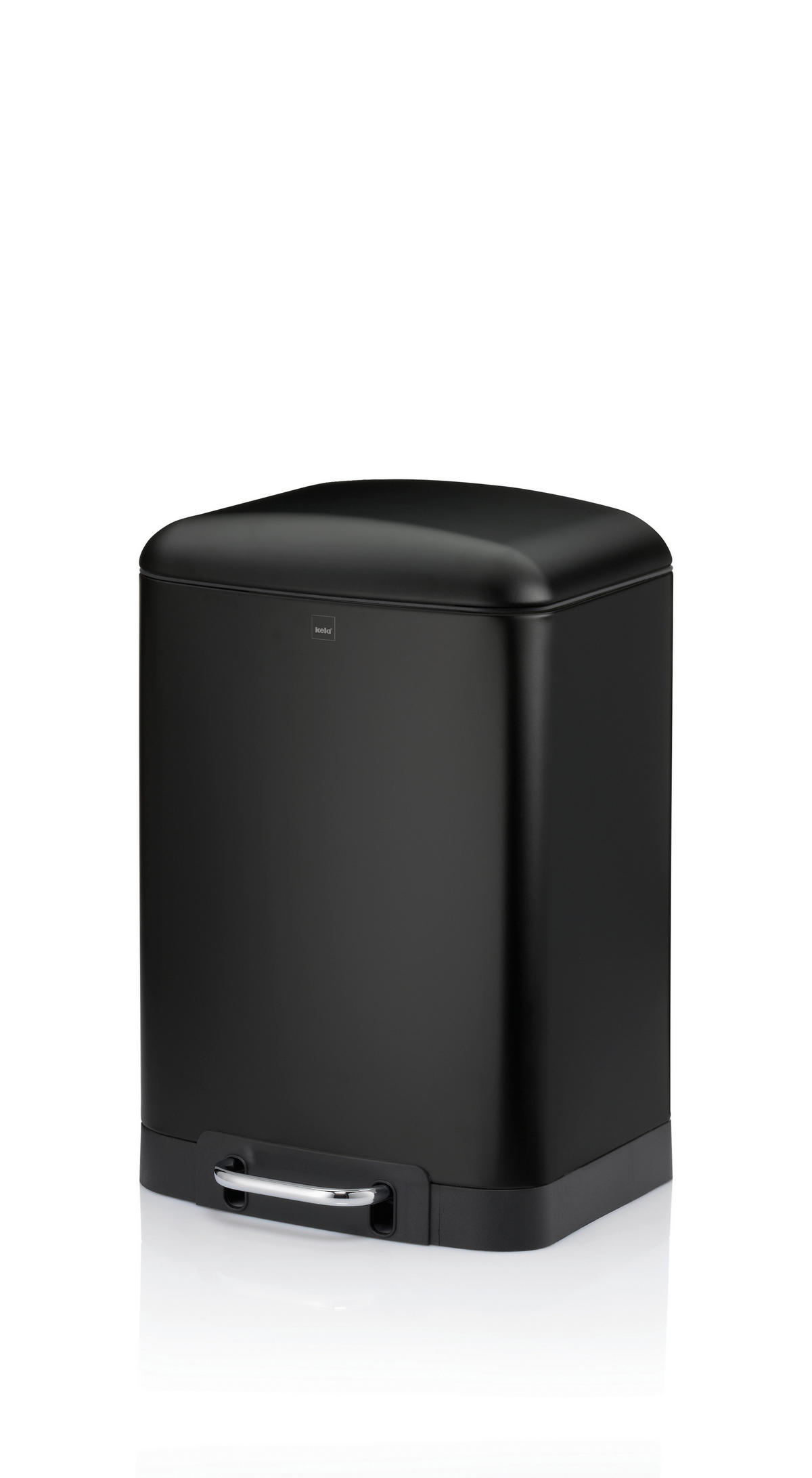 TRETEIMER 12 l  Metall  - Schwarz, Basics, Metall (27/23,5/40cm) - Kela
