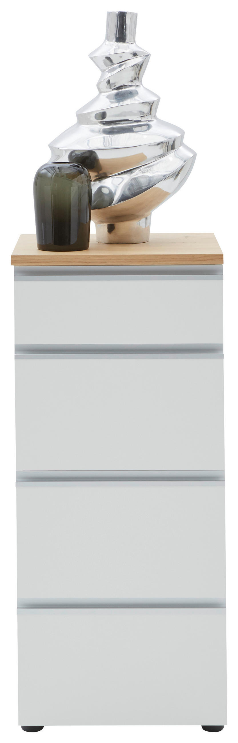 KOMMODE  in 45/102/41 cm  - Eichefarben/Silberfarben, Design, Holz/Holzwerkstoff (45/102/41cm) - Dieter Knoll