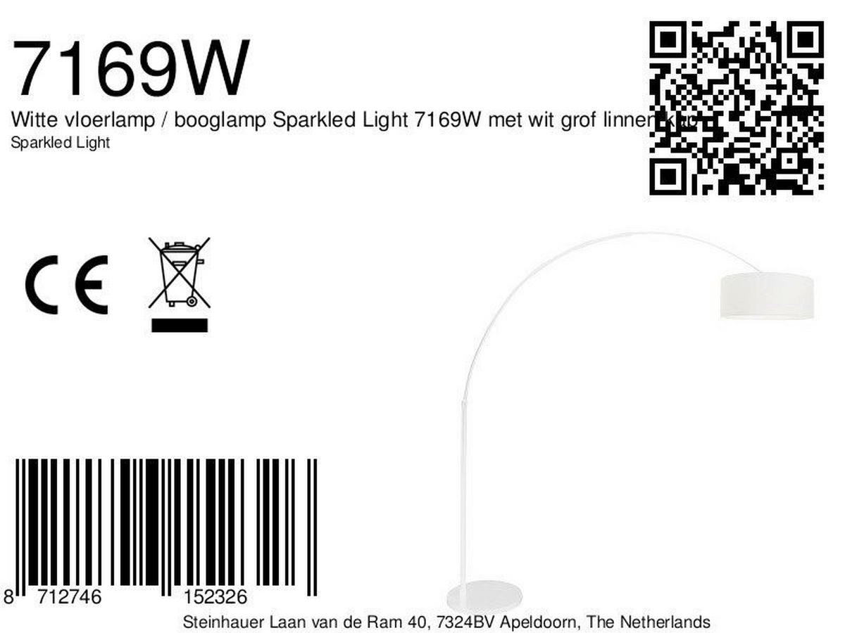STEHLEUCHTE SPARKLED LIGHT 50/240/230 cm  - Weiß, Trend, Textil/Metall (50/240/230cm)