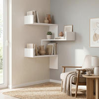 WANDREGAL  - Weiß, Design, Holzwerkstoff (60/90/22cm) - Livetastic