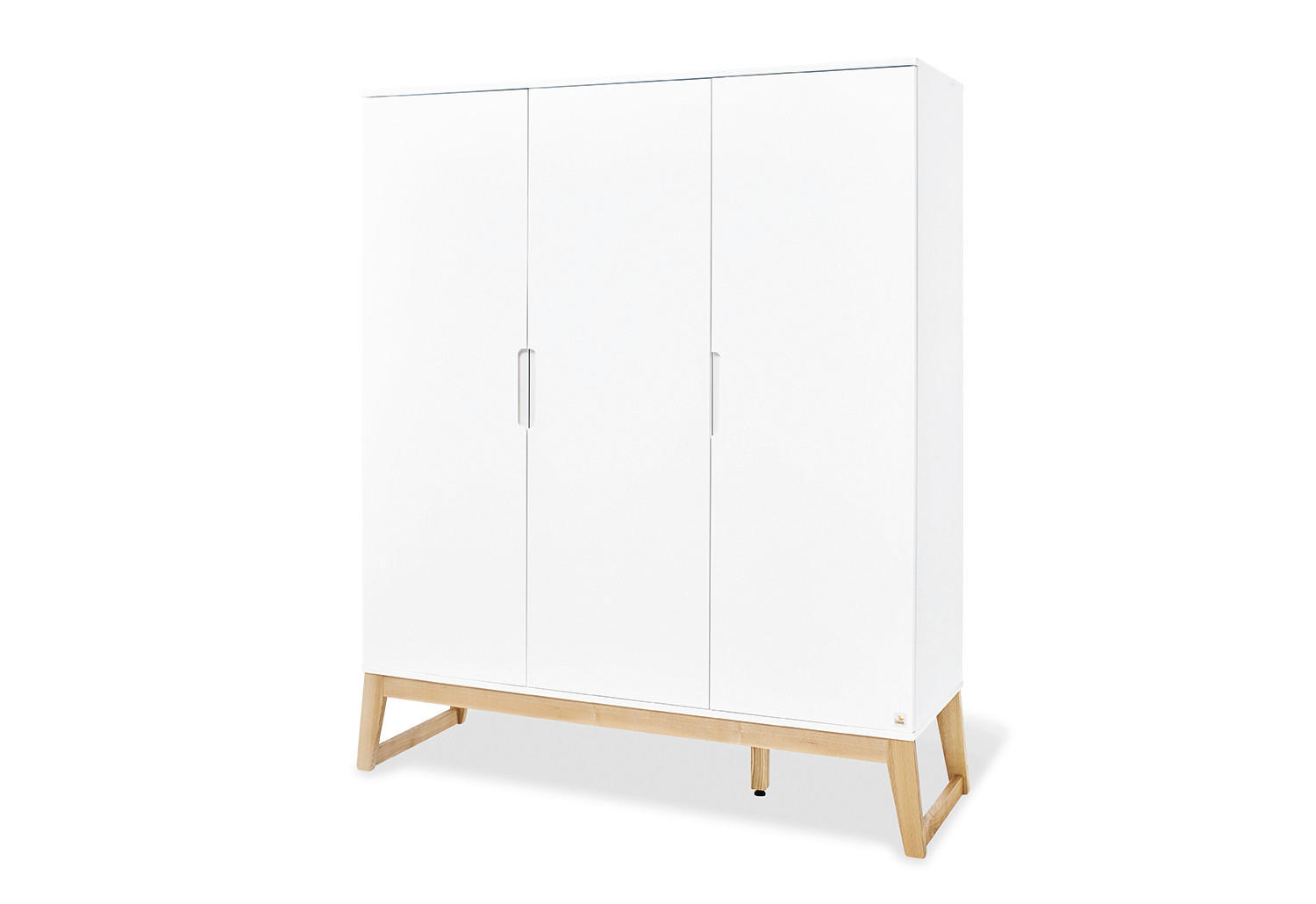 BABYKLEIDERSCHRANK PINOLINO BRIDGE Weiß, Eschefarben  - Eschefarben/Weiß, Design, Holz/Holzwerkstoff (156/187/52cm) - Pinolino